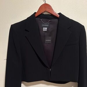 NWT Club Monaco cropped crepe blazer